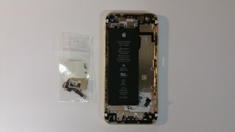 Apple iPhone 6 kompletný stredný kryt Gold Originál