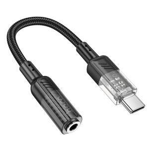 HOCO adapter AUX Type C to Jack 3,5 mm LS37 0,15 m transparent black