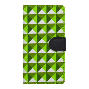 Knižkové puzdro Huawei Y5 II, bočné, vzorované, trojuholník, zelené
