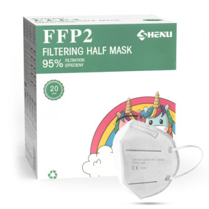SHENLI detský respirátor FFP2 NR 1ks/bal (biely)