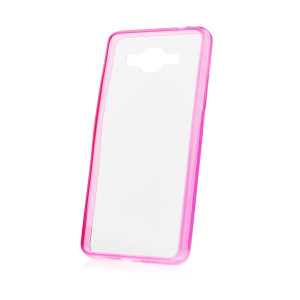 Hard Case  0,3mm Samsung Grand Prime transp. pink frame