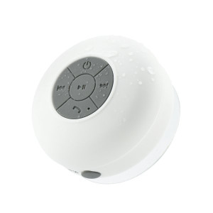 Waterproof 3W bluetooth speaker + radio + suction cup WHITE